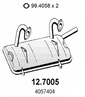 Endschalldämpfer Asso 12.7005 von Asso