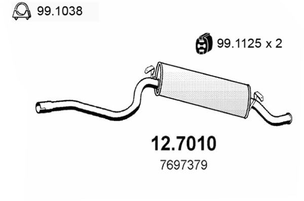 Endschalldämpfer Asso 12.7010 von Asso