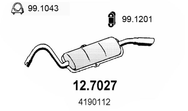 Endschalldämpfer Asso 12.7027 von Asso