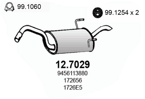 Endschalldämpfer Asso 12.7029 von Asso