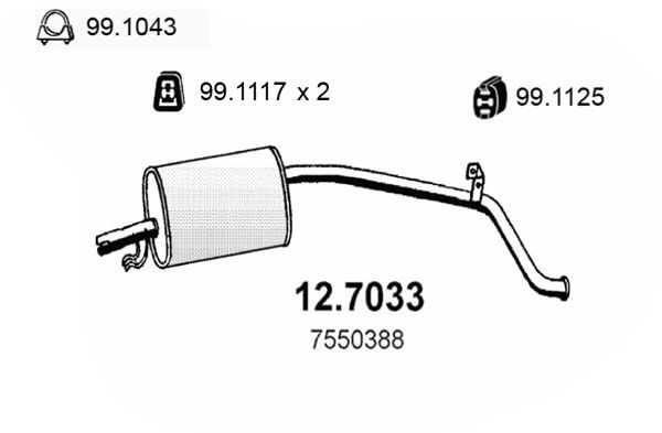 Endschalldämpfer Asso 12.7033 von Asso