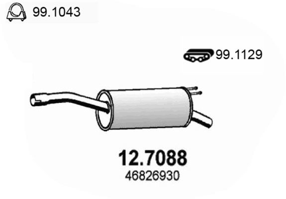 Endschalldämpfer Asso 12.7088 von Asso