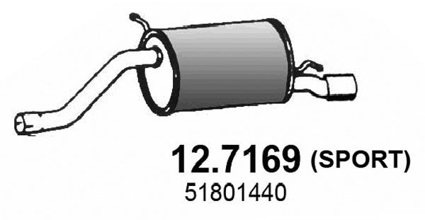 Endschalldämpfer Asso 12.7169 von Asso