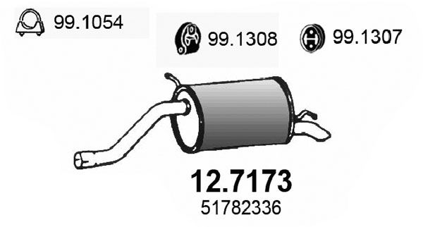 Endschalldämpfer Asso 12.7173 von Asso