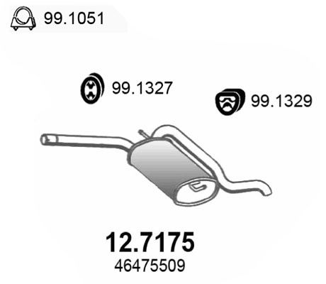 Endschalldämpfer Asso 12.7175 von Asso