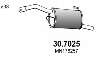 Endschalldämpfer Asso 30.7025 von Asso