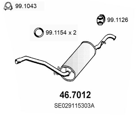 Endschalldämpfer Asso 46.7012 von Asso