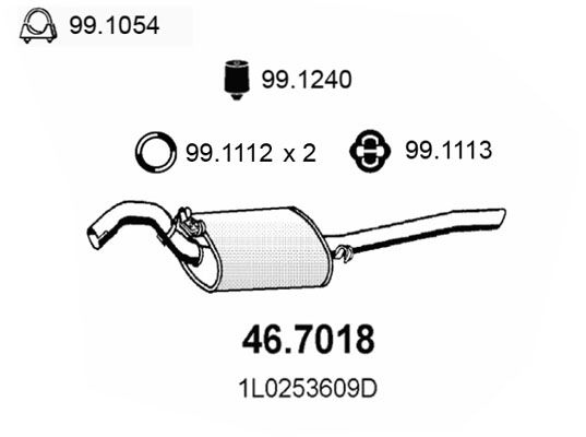 Endschalldämpfer Asso 46.7018 von Asso