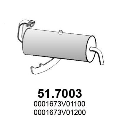 Endschalldämpfer Asso 51.7003 von Asso