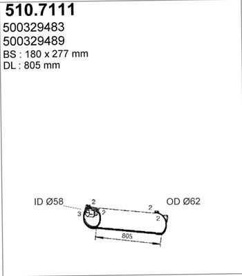 Endschalldämpfer Asso 510.7111 von Asso