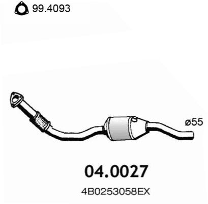 Katalysator vorne Asso 04.0027 von Asso