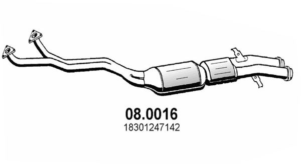 Katalysator vorne Asso 08.0016 von Asso