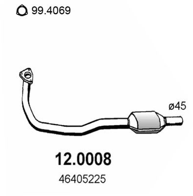 Katalysator vorne Asso 12.0008 von Asso