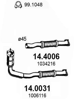 Katalysator vorne Asso 14.0031 von Asso