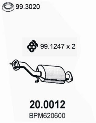 Katalysator vorne Asso 20.0012 von Asso