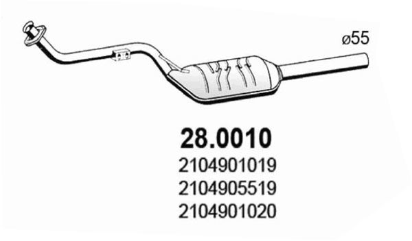 Katalysator vorne Asso 28.0010 von Asso