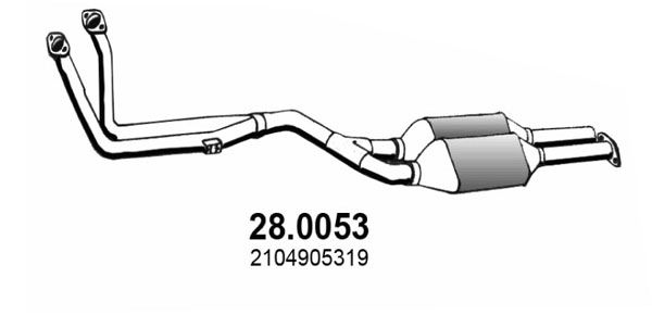 Katalysator vorne Asso 28.0053 von Asso