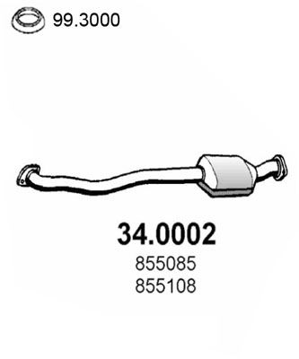 Katalysator vorne Asso 34.0002 von Asso