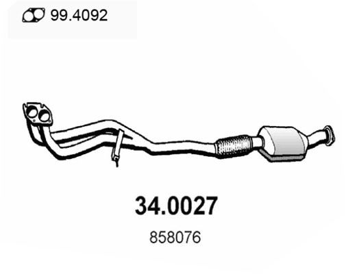 Katalysator vorne Asso 34.0027 von Asso