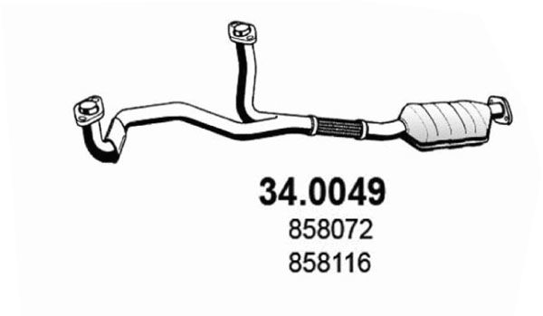 Katalysator vorne Asso 34.0049 von Asso