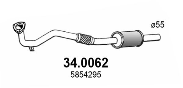 Katalysator vorne Asso 34.0062 von Asso