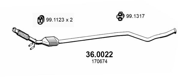 Katalysator vorne Asso 36.0022 von Asso