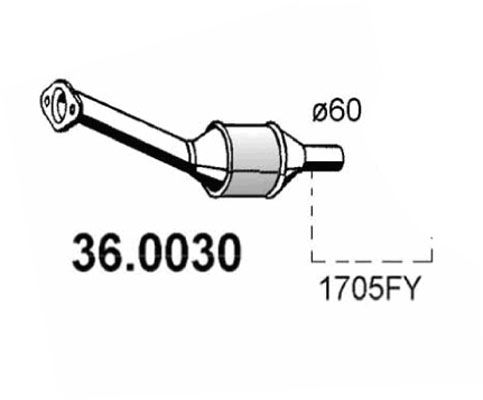 Katalysator vorne Asso 36.0030 von Asso