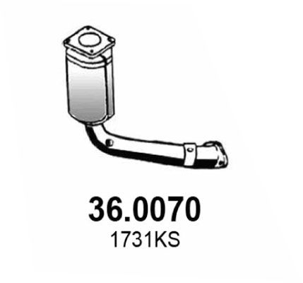 Katalysator vorne Asso 36.0070 von Asso