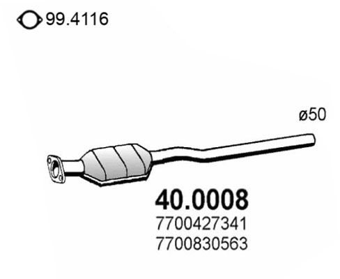 Katalysator vorne Asso 40.0008 von Asso