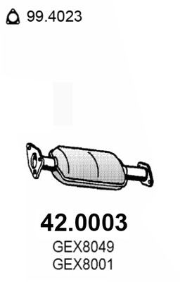 Katalysator vorne Asso 42.0003 von Asso