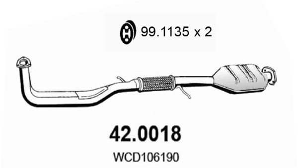 Katalysator vorne Asso 42.0018 von Asso