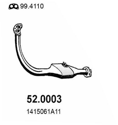 Katalysator vorne Asso 52.0003 von Asso