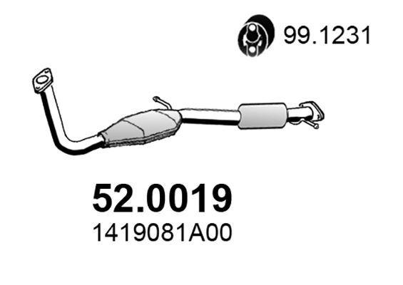 Katalysator vorne Asso 52.0019 von Asso