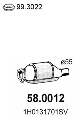 Katalysator vorne Asso 58.0012 von Asso