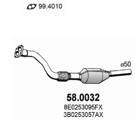 Katalysator vorne Asso 58.0032 von Asso