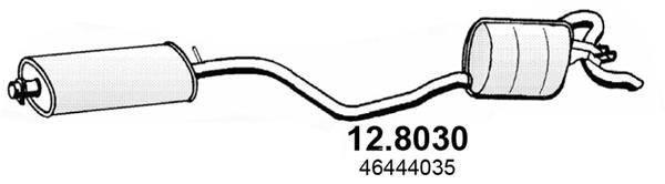 Mittel-/Endschalldämpfer Asso 12.8030 von Asso