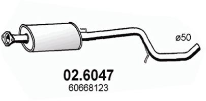 Mittelschalldämpfer Asso 02.6047 von Asso