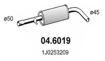 Mittelschalldämpfer Asso 04.6019 von Asso