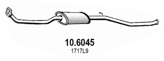 Mittelschalldämpfer Asso 10.6045 von Asso