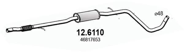 Mittelschalldämpfer Asso 12.6110 von Asso