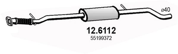 Mittelschalldämpfer Asso 12.6112 von Asso