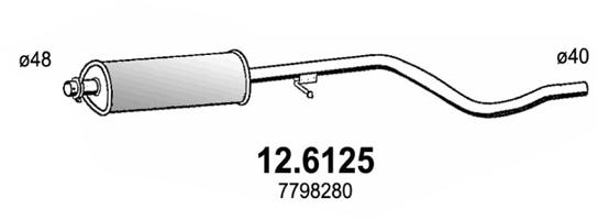 Mittelschalldämpfer Asso 12.6125 von Asso