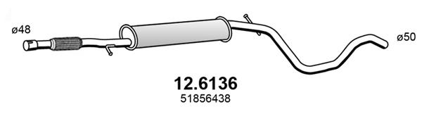 Mittelschalldämpfer Asso 12.6136 von Asso