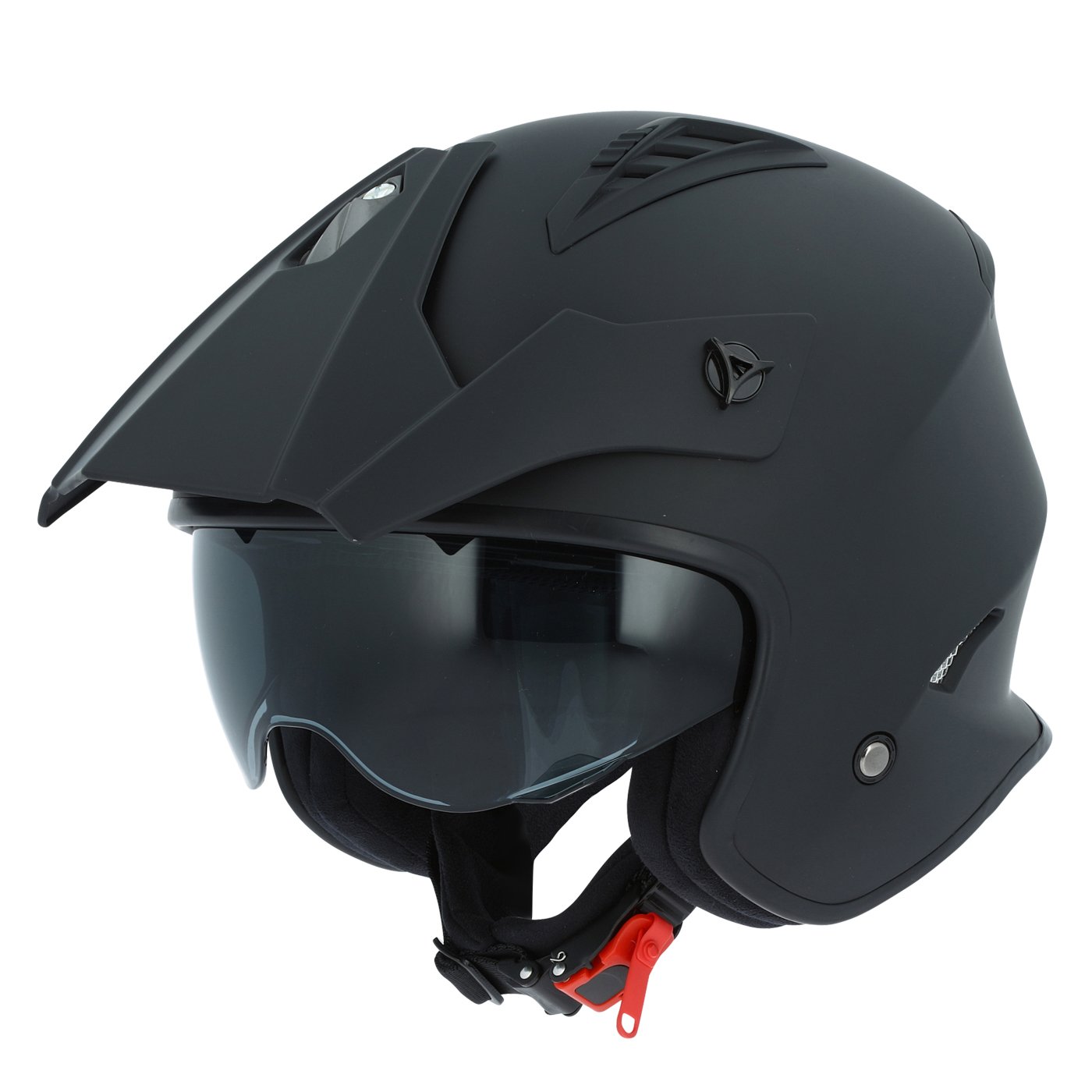 Astone Helmets - Casque de moto MINI CROSS monocolor - Casque jet au look enduro - Casque de moto look cross - casque de ville compact - matt black M von Astone Helmets