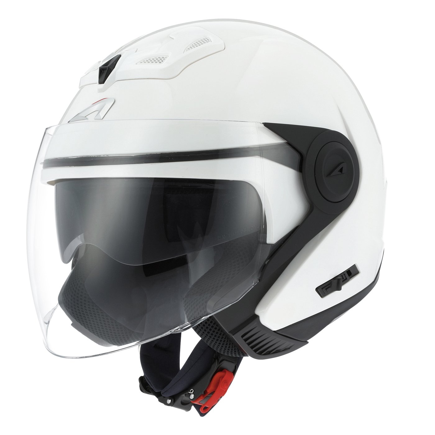 Astone Helmets - Casque jet DJ8 monocolor - Casque jet look rétro - Casque idéal en zone urbaine - Coque en polycarbonate -Gloss white XS von Astone Helmets