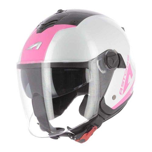 Astone Helmets - MINIJET S Graphic Wipe - Casque Jet - Casque Jet Usage Urbain - Casque compact - Coque en Polycarbonate - pink XS von Astone Helmets