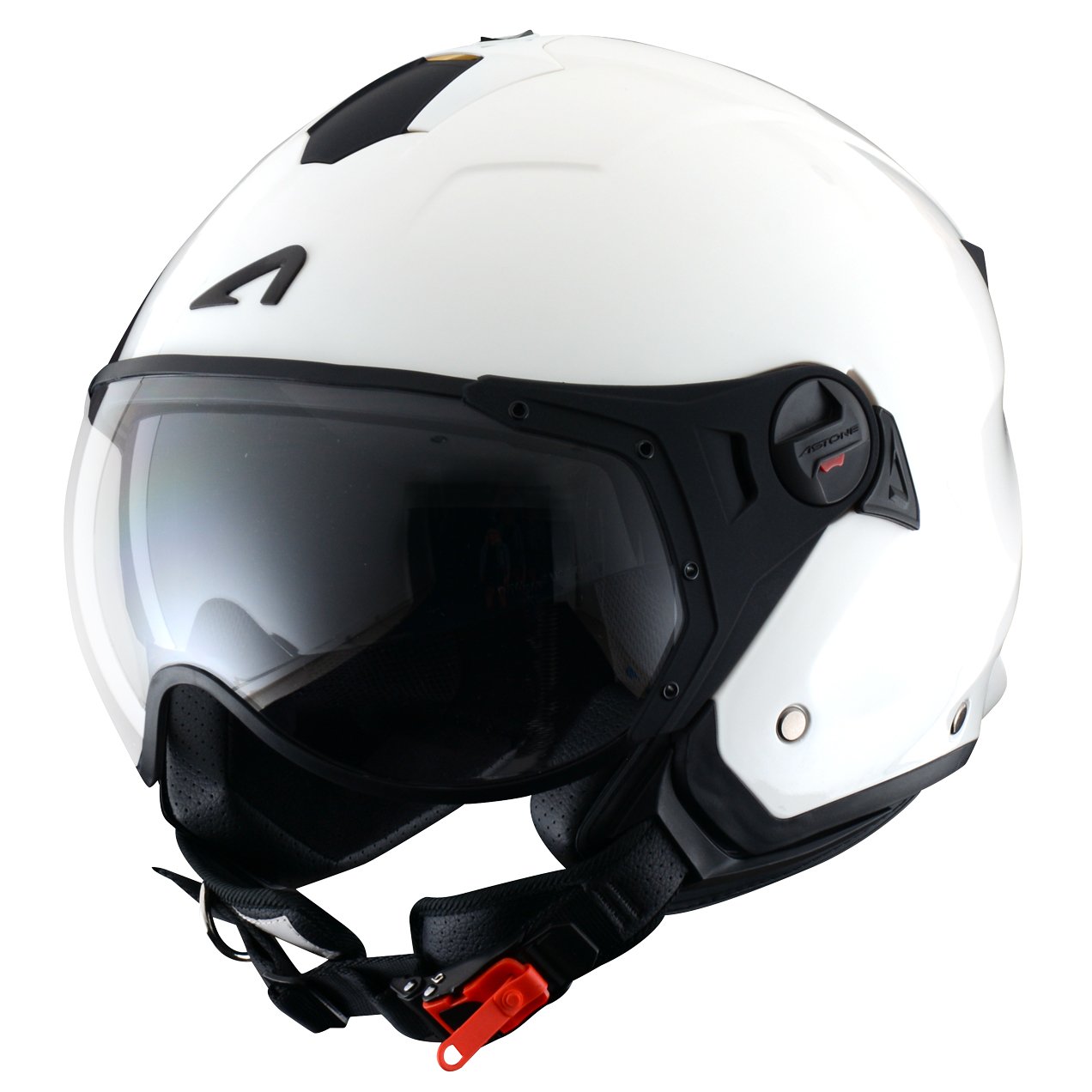 Astone Helmets - MINIJET S SPORT monocolor - Casque jet compact - Casque de moto look sport - Casque de scooter mixte - Casque en polycarbonate -Gloss white XXL von Astone Helmets