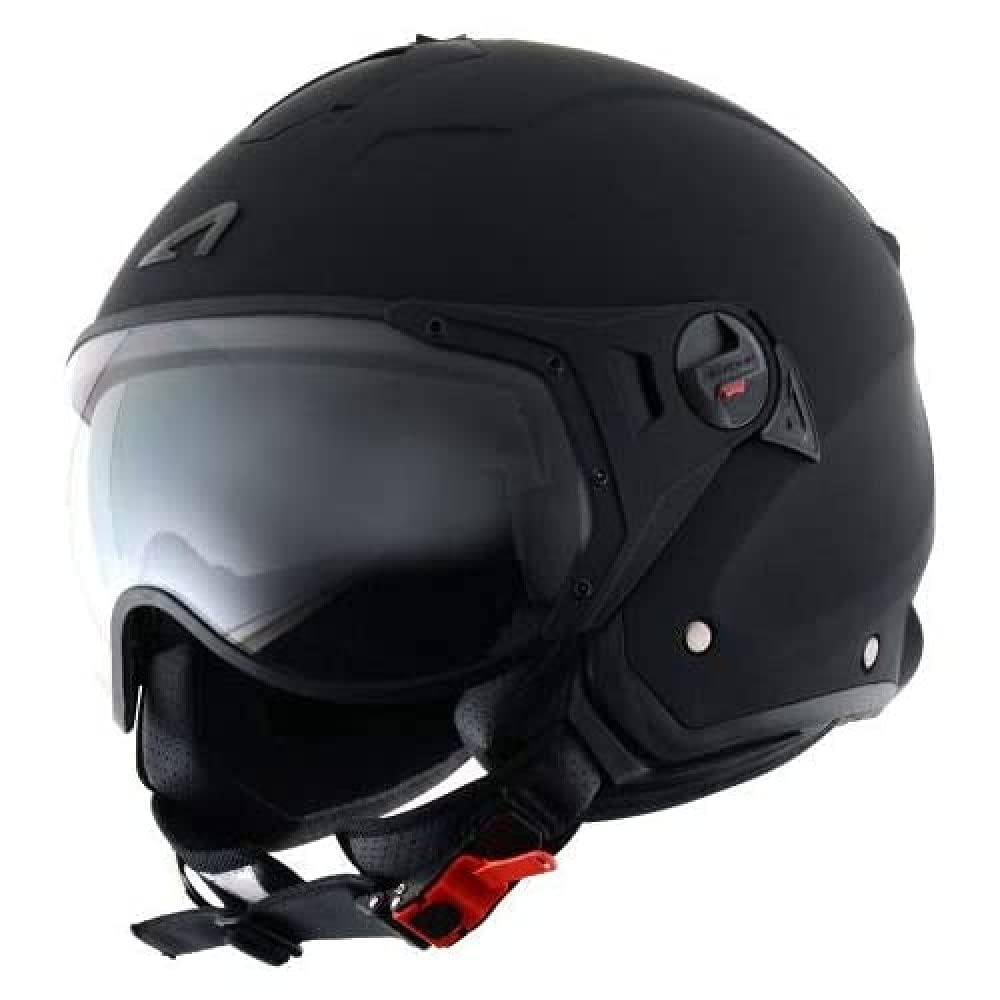 Astone Helmets - MINIJET S SPORT monocolor - Casque jet compact - Casque de moto look sport - Casque de scooter mixte - Casque en polycarbonate - Matt black XS von Astone Helmets