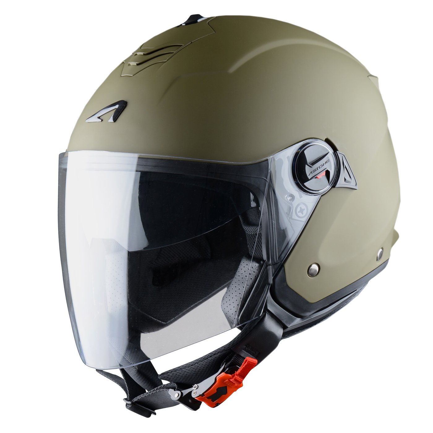 Astone Helmets - MINIJET S monocolor- Casque jet - Casque jet usage urbain - Casque compact - Coque en polycarbonate - Army XL von Astone Helmets