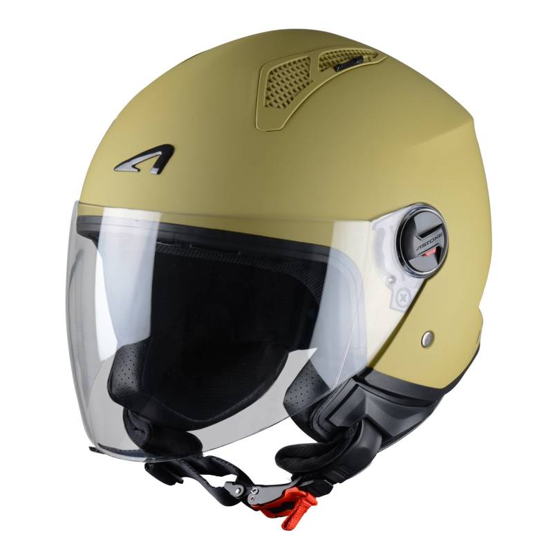 Astone Helmets - MINIJET monocolor - Casque jet - Casque jet urbain - Casque moto et scooter compact - Coque en polycarbonate -Desert M von Astone Helmets